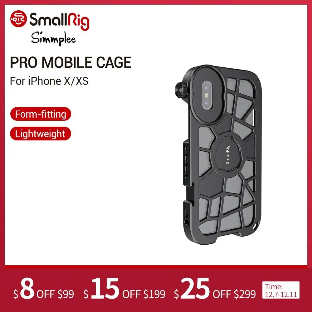 Мобильная клетка SmallRig Pro для iPhone X/XS облегающая видеосъемки с креплением