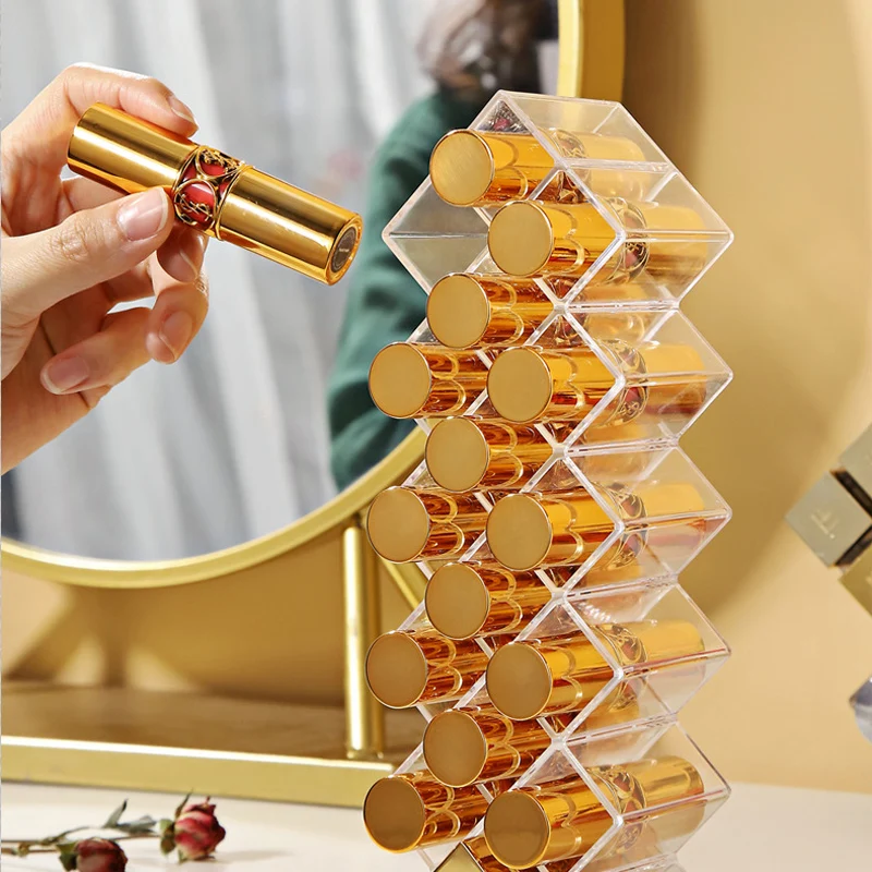 

Прозрачный органайзер для косметики, помады, 16 ячеек