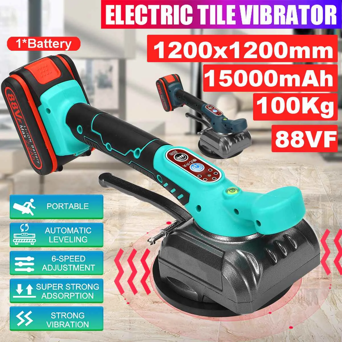 

Устройство для плиточной плитки с 6 режимами, 15000 мАч