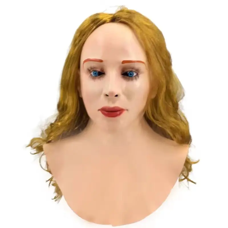 

2019 Hot King Design High Quality Fetish Rubber Halloween Mask Realistic Cross Dress Femal Party Cosplay Latex Crossdresser Mask