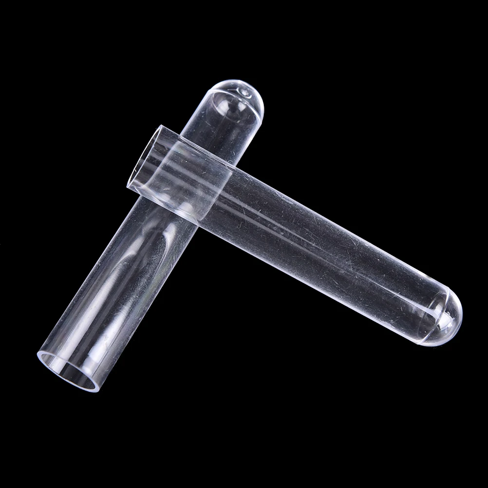 Новые прозрачные пластиковые пробные трубки для офиса школы химии 10 шт 12*60 мм| |