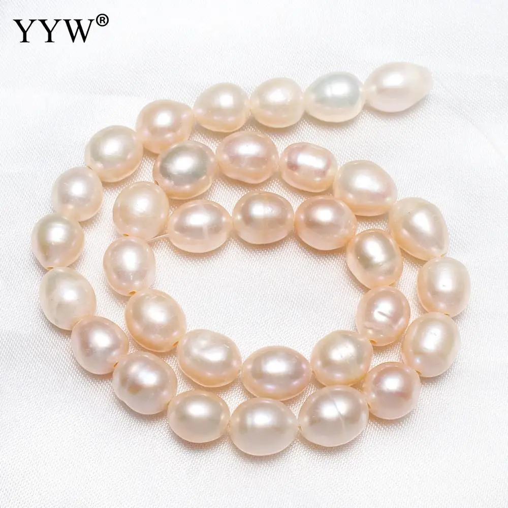 

Cultured Potato Freshwater Pearl Beads Natural Pink Beads Size Approx 10-11mm Hole Approx 1.5mm Sold Per Approx 15 Inch Strand
