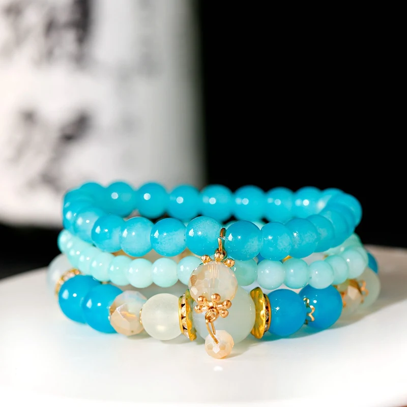 Богемный набор женских браслетов в стиле бохо 3 шт./лот высокое качество бусины с