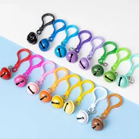 keychain color plastic hanging bells bag pendants jewelry keyring cute creative personality key chain small gifts