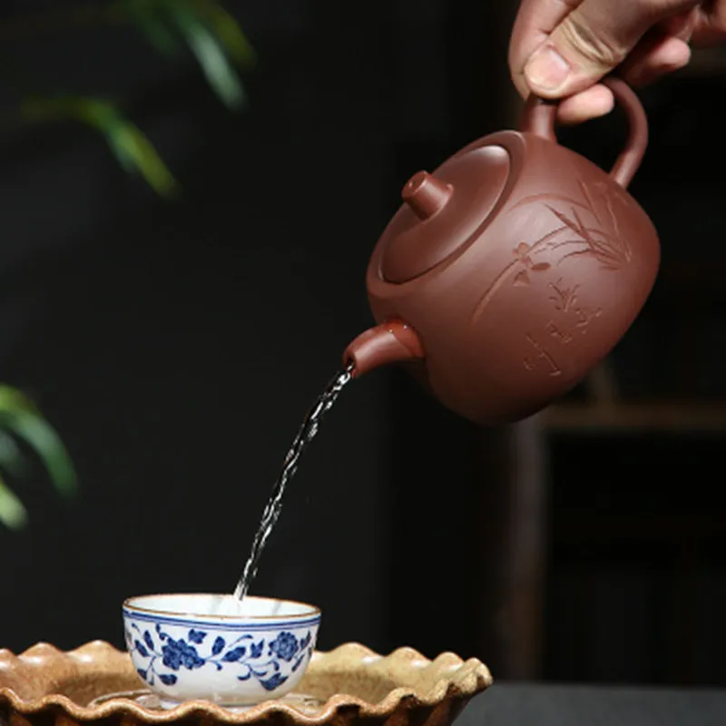 

Yixing Clay Teapot Chinese Tea Pot Handmade Teapot Yixing Zisha Clay New Purple 370ml Top Selling Fast Delivery Safe Packaging