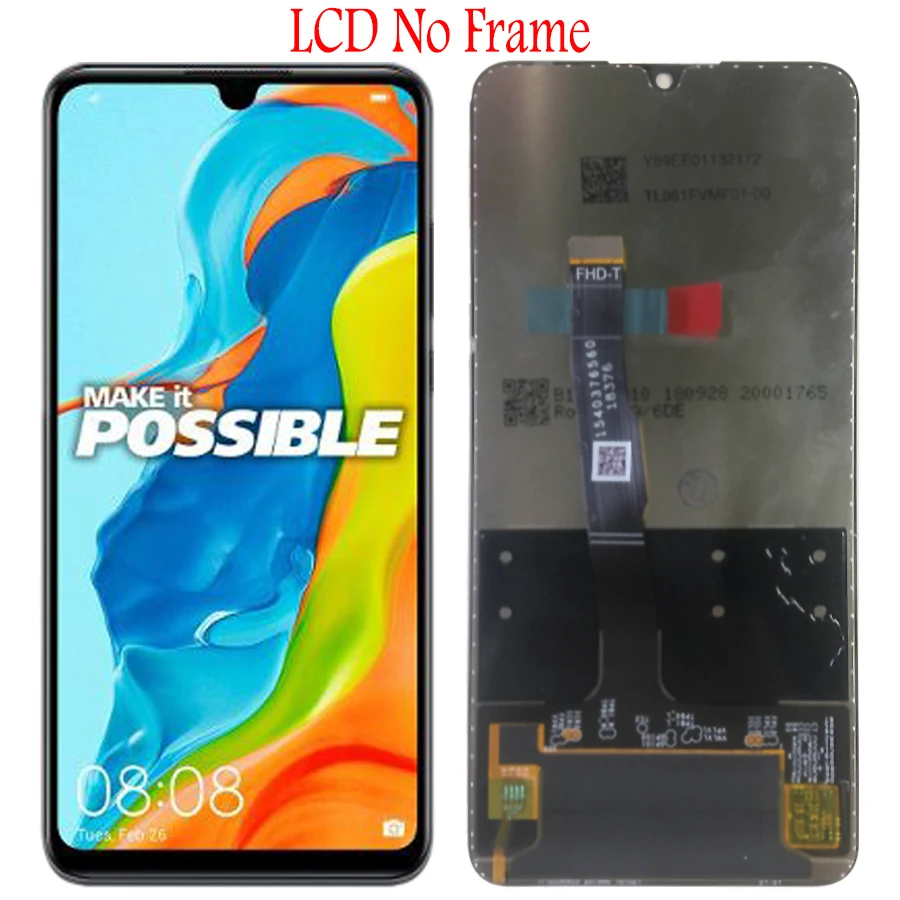 ЖК дисплей с рамкой для HUAWEI P30 Lite 100% испытано экран Nova 4e замена LX2 al01 сменный|Экраны