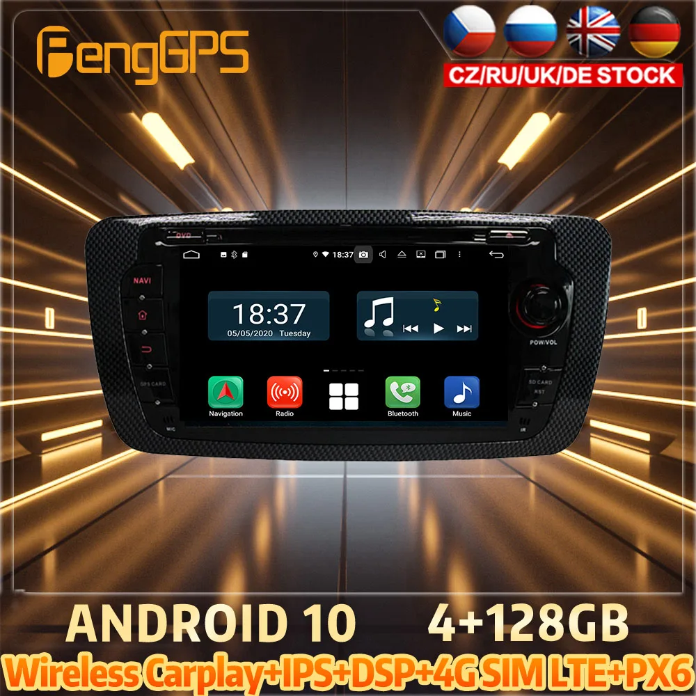 

128G Android10 PX6 DSP For SEAT IBIZA 2013 - 2014 Car DVD GPS Navigation Auto Radio Stereo Video Multifunction Carplay HeadUnit