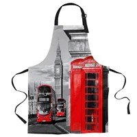 london telephone booth aprons for women men kid cooking baking apron kitchen utility equipment accessories