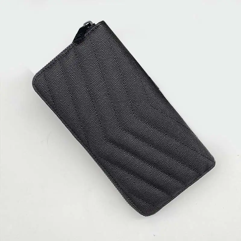 

Women's Large Capacity Long High-quality leather Man/women's Wallet Leather Retro Long Zip Clutch Wallet