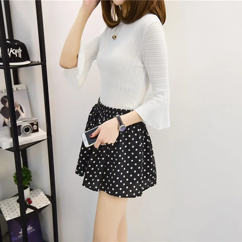 Модная женская короткая юбка из шифона с оборками и цветочным рисунком черная