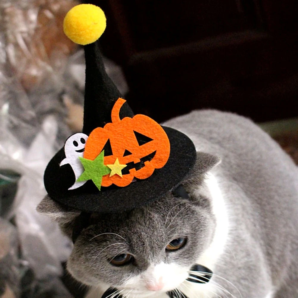 Хэллоуин домашнее животное Тыква головной убор шляпа щенок одежда Вечерние
