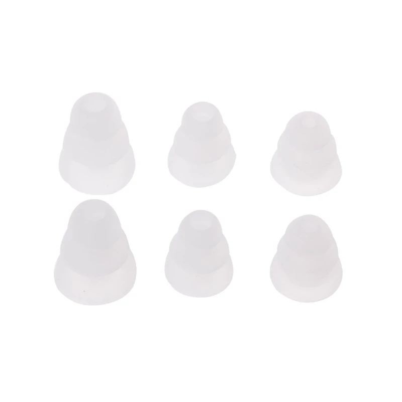 

3 Pairs S/M/L Three-Layer Silicone Replacement Ear Tips Earbuds For In-Ear Earphone