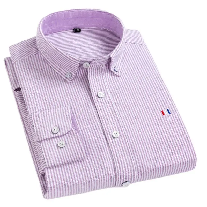 Рубашка мужская с длинным рукавом удобная блуза из мягкого чистого хлопка