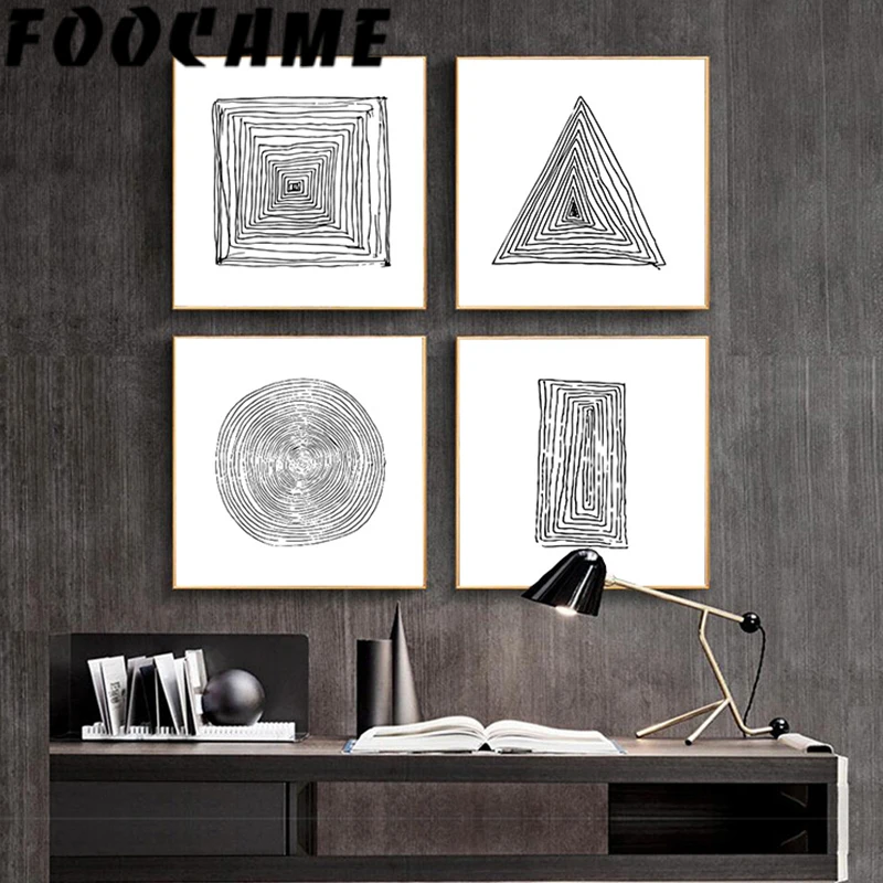 Foocome скандинавские минималистичные геометрические абстрактные ежегодные кольца