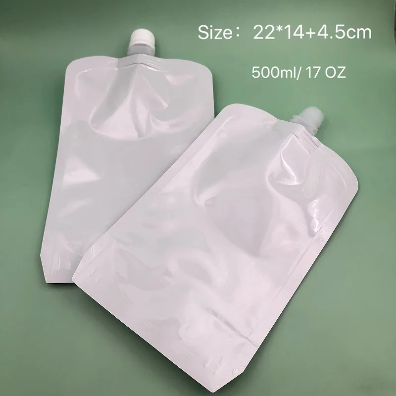500 мл стоячий носик белый многоразовый Дой пак пакет из алюминиевой фольги пивной