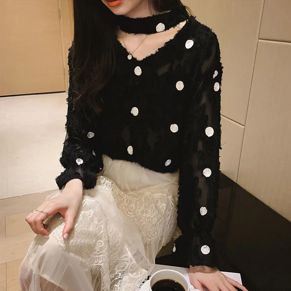 

Early Autumn Women's Wave Point Blouse Lightly Mature 2021 Spring Women's Trendy Small Shirt European Goods New Elegant Shirt