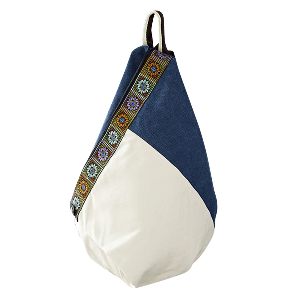 

Рюкзак с вышивкой для девочек-подростков, Женская Холщовая Сумка на ремне с цветочным узором, дорожный ранец на молнии для колледжа и школы