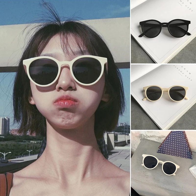 

Очки солнцезащитные женские в стиле ретро, модные Поляризационные солнечные аксессуары в круглой толстой оправе, для отдыха и путешествий, ...