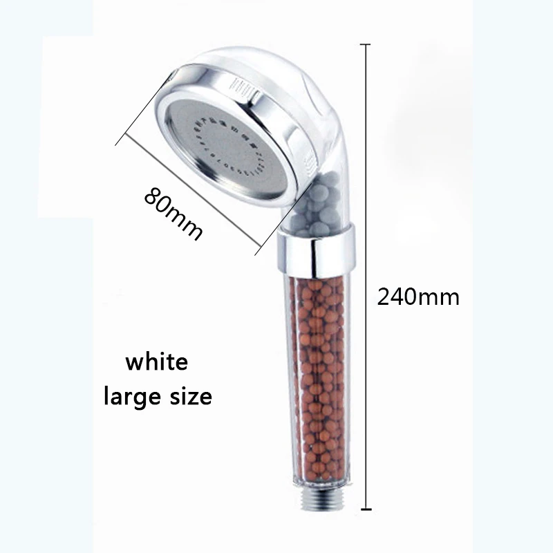 white large shower VEHHE массаж спа душ анион Fliter высокого давления душевая головка здоровье водотерапия водосберегающая Rianfall душевая головка s - Цвет: white large shower