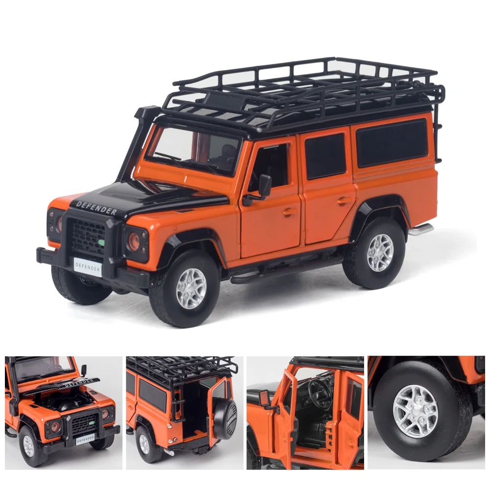 1:32 Высокая моделирования 2010 земли Rover Defender Travel Edition вездеход шестидверные звук