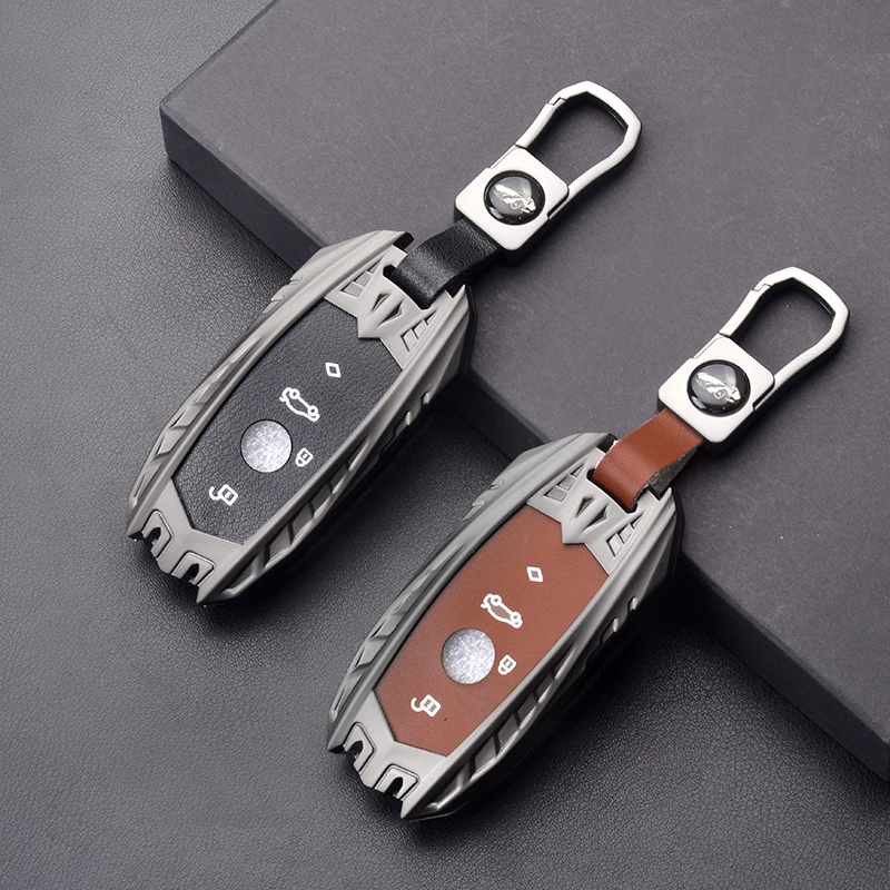 

Galvanized Alloy Car Smart Key Fob Case SKin Cover for BMW 3 4 5 Series 320i 530i 550i F20 F21 F30 F31 F25 F01 F02 Car Key Case