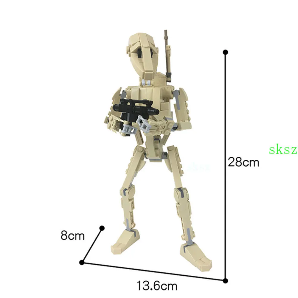 

Moc Star Series Wars B1 Battle Droid Diy Building Blocks Bricks Space Wars Collection 319Pcs Kids Star Space Wars Toys Idea Gift