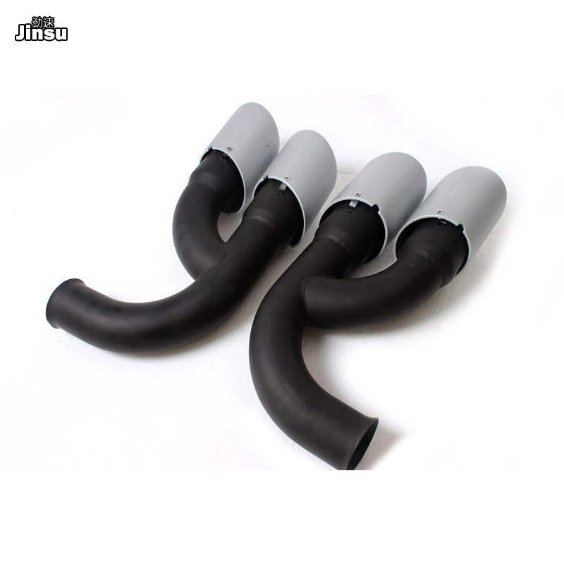 Матовые Серебристые наконечники выхлопной трубы глушителя для Porsche Cayenne 958 1 V6 V8 2011