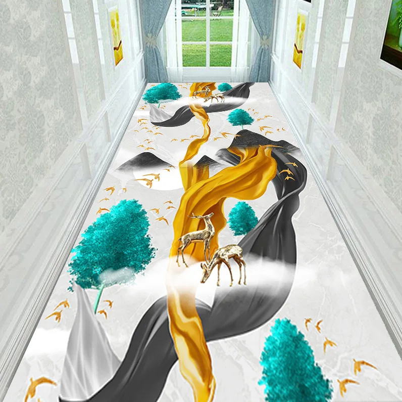 Роскошный ковер для прихожей с 3D принтом мягкий фланелевый детской комнаты