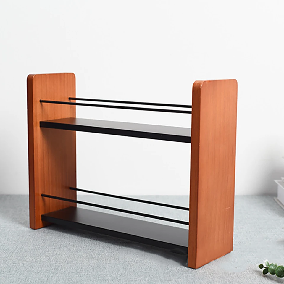 Полка для хранения кухонного шкафа домашние 2-уровневые полки специй деревянная