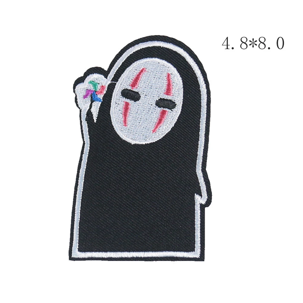 Японские Аниме сделай сам Мультяшные нашивки для одежды мужские без лица с