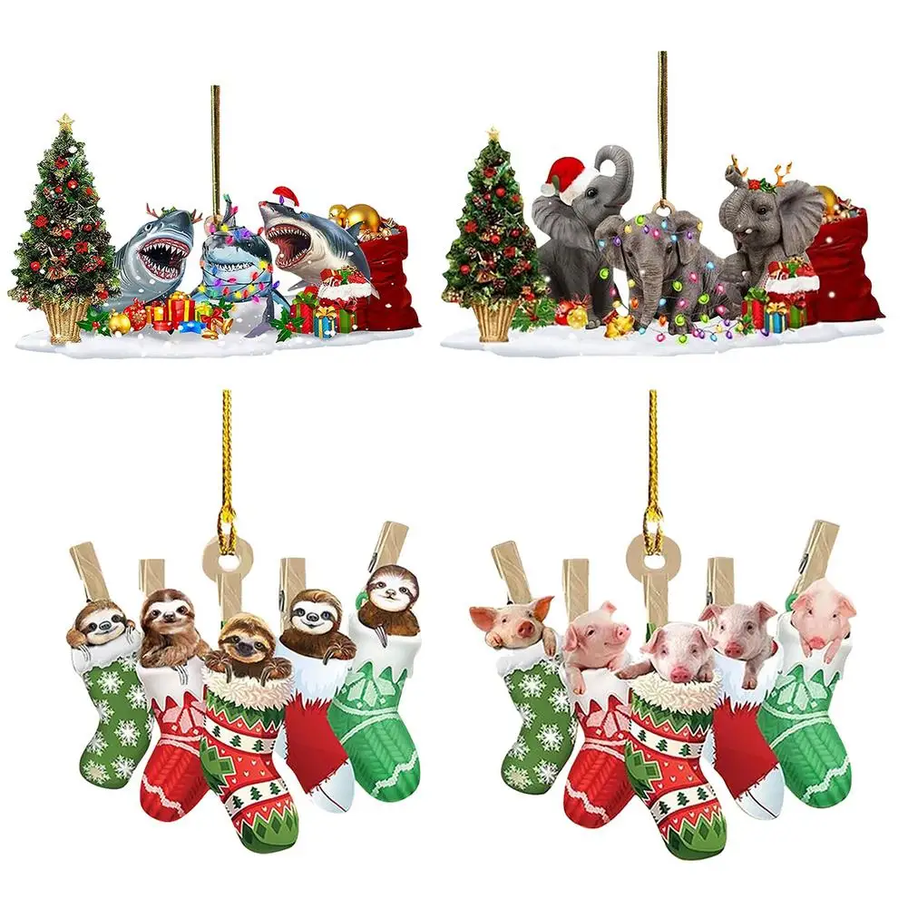

Wooden Christmas Tree Ornaments Christmas Baubles Decorations Farmhouse Hangings Crafts For Christmas Party Crafts Supplies
