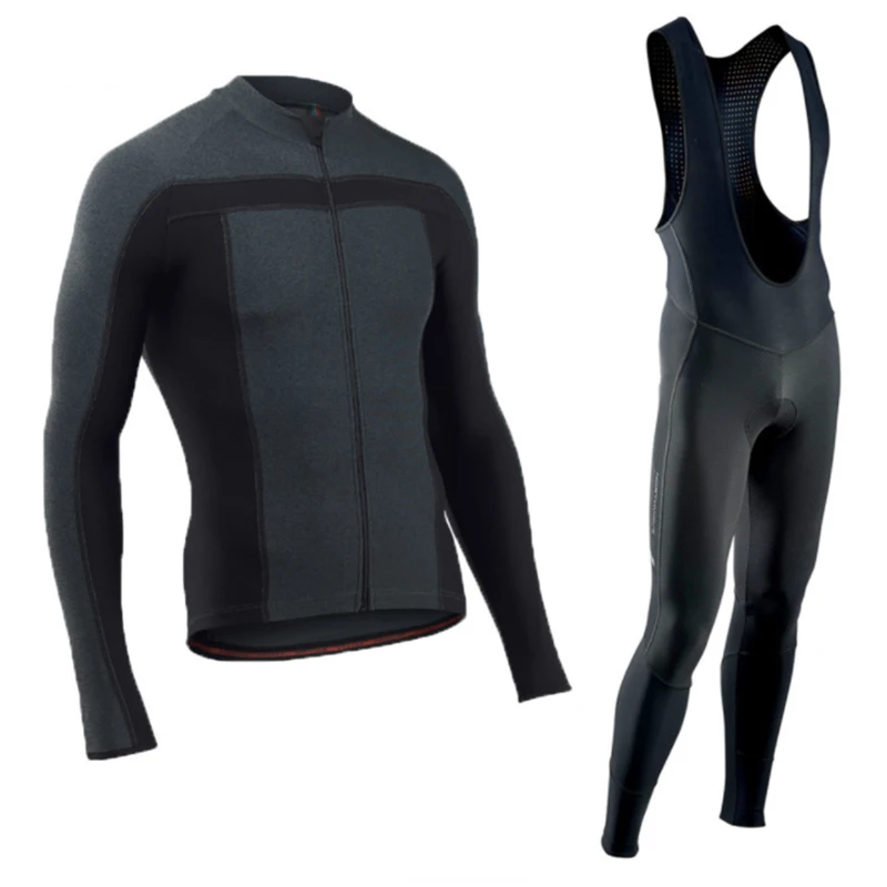 

Cycling wear long-sleeved road bike suit bicycle bib pants trousers autumn and winter team bike riding suit suit