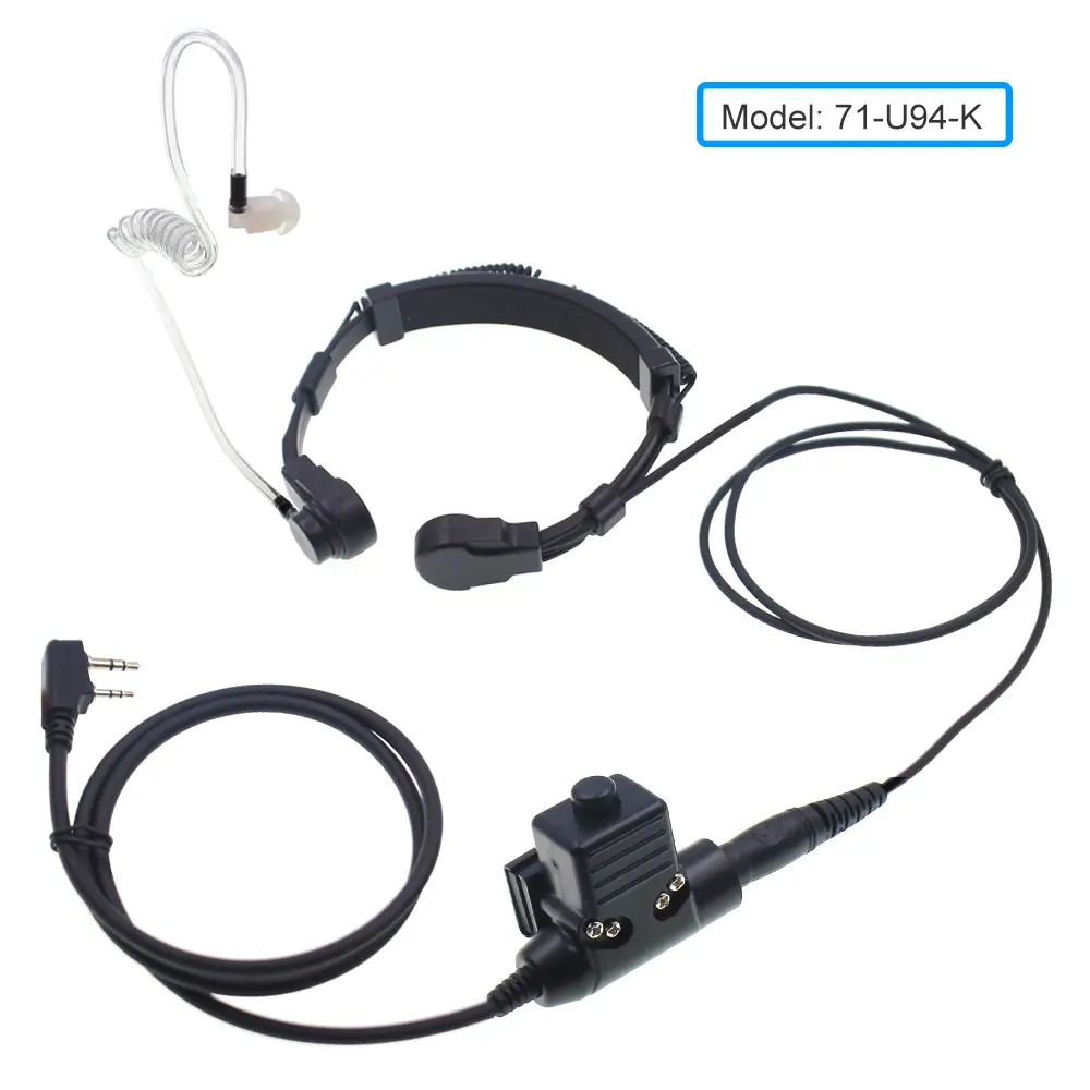 Walkie Talkie Throat Microphone Air Tube Headset With U94 PTT For Baofeng UV-5X UV-82 UV-5R US-82 DM-5R BF-888S Two Way Radio