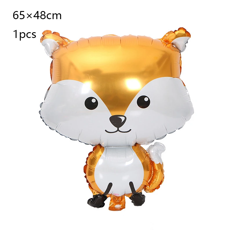 Мультяшный балон из алюминиевой фольги животное ежик лиса енот искусственный