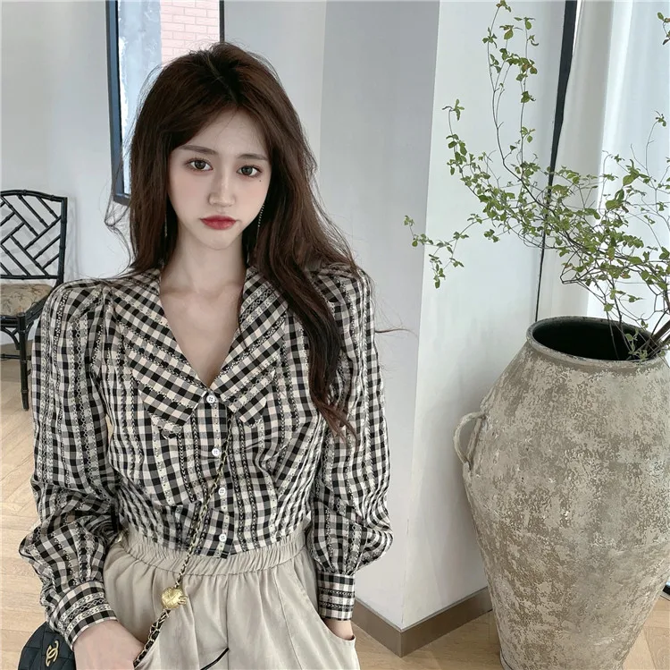 

New Spring Vintage Print Shirt Female Oversize Tops Womens Long Sleeve Girls Blouse Summer Plus Size Women Blouses Femme Blusas