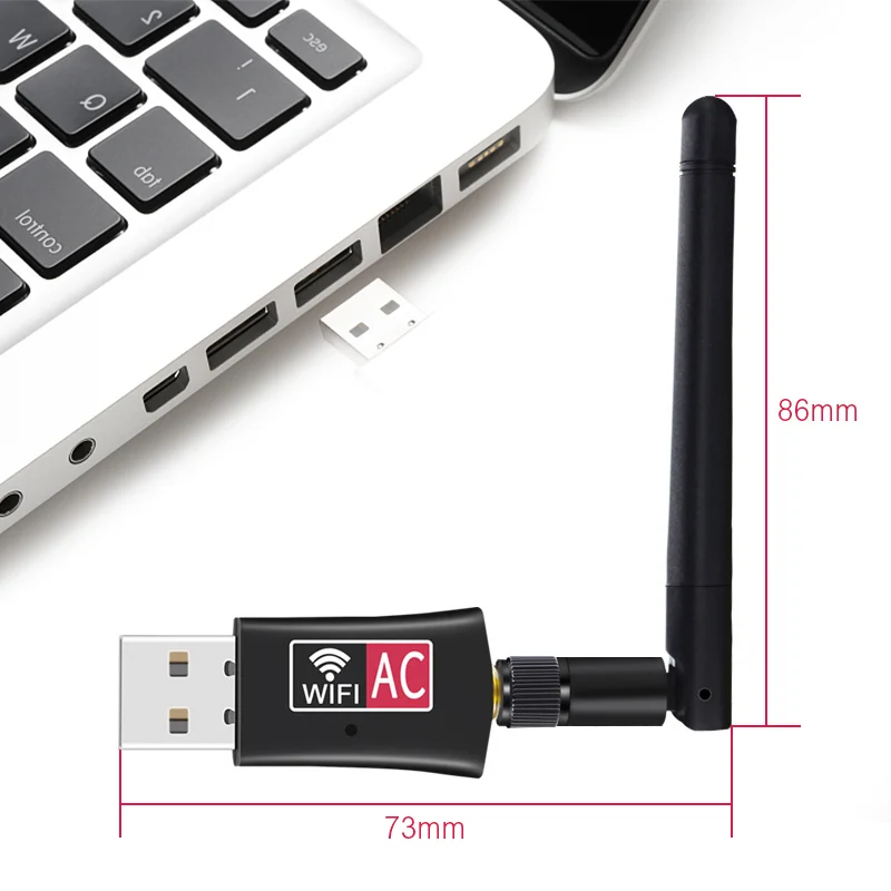 USB компьютер быстрая Беспроводная 600 Мбит/с WiFi 2,4G+ 5 ГГц Двухдиапазонная AC Wifi антенна 802.11a/b/g/n адаптер мощная Wi-Fi сетевая карта
