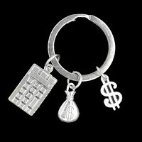 1pcs keychain 2020 new popular and fun handmade personality with calculator bag abacus metal keychain gift