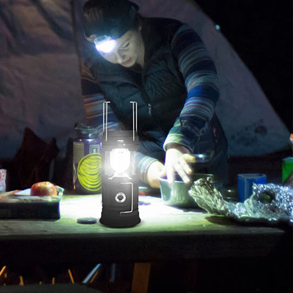 Солнечный кемпинговый тент светильник фонарь вспышка наружные портативные