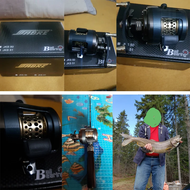 Рыболовная катушка JKS приманку 12BB 6 2: 1 Шестерни соотношение приманки Baitcast