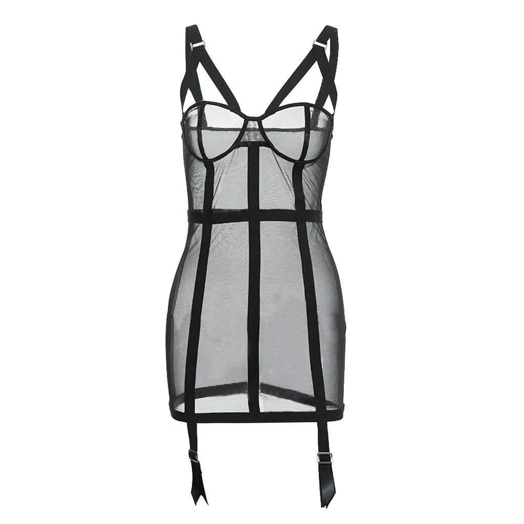 Женское нижнее белье пуш ап корсеты женское сетка слинг пижама сексуальное mujer