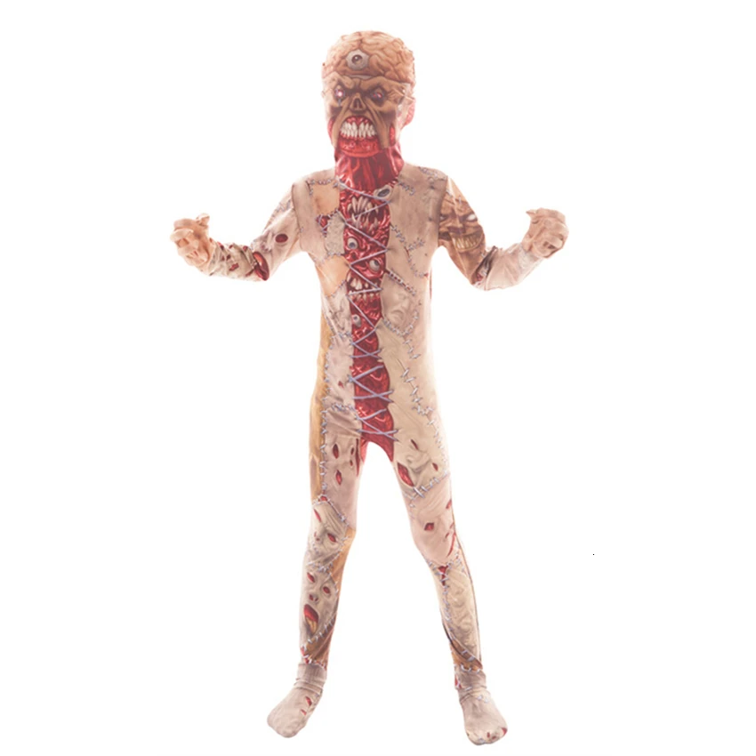 Детские маскарадные костюмы на Хэллоуин Страшно Кровавый комбинезон Необычные 3D
