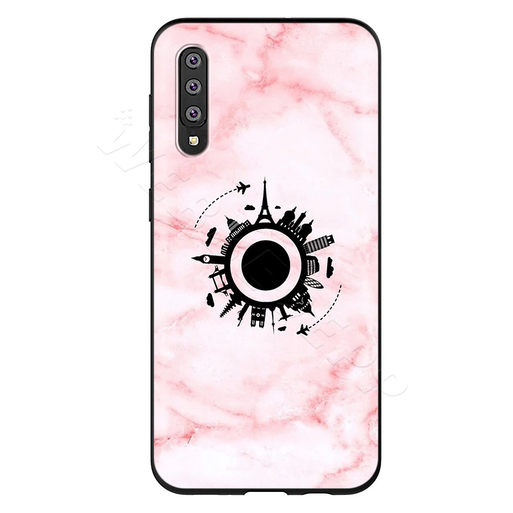 Webbedepp розовый мир чехол "карта" для samsung Galaxy S7 S8 S9 S10 Edge Plus Note 10 8 9 A10 A20 A30 A40 A50 A60 A70 - Цвет: 6