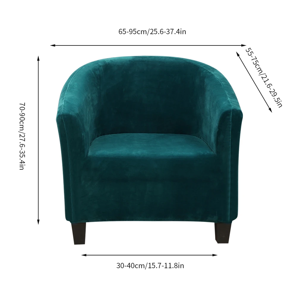Plush Elastic Coffee Chair Sofa Cover Solid Color Leisure Stretch Bathtub Armchair Seat Protector Washable Slipcover1p#9 | Дом и сад
