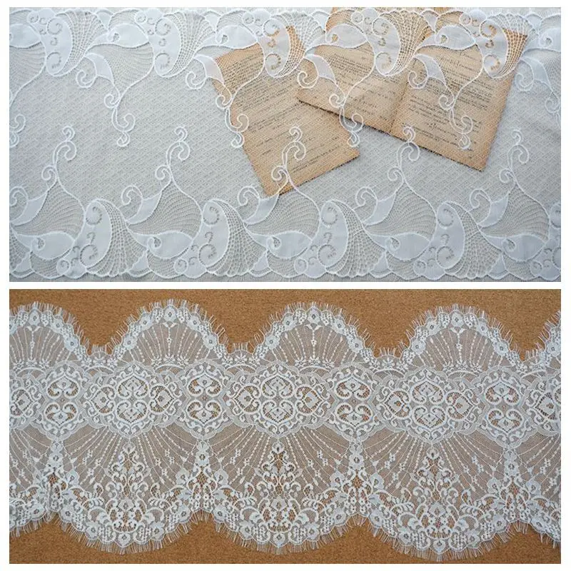 Элегантная свадебная фата кружевная ткань 6 метров = 1 комплект большое кружево