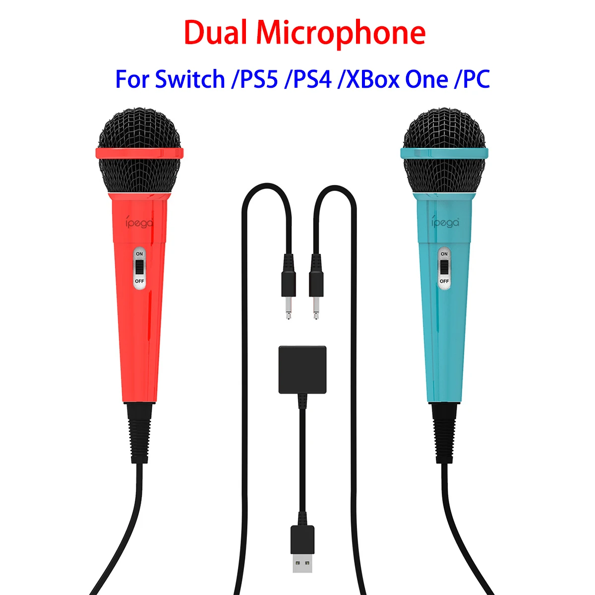 Проводные микрофоны 3 5 мм 2 шт. с двойным разъемом на USB-адаптер для Switch P5 P4 двойной