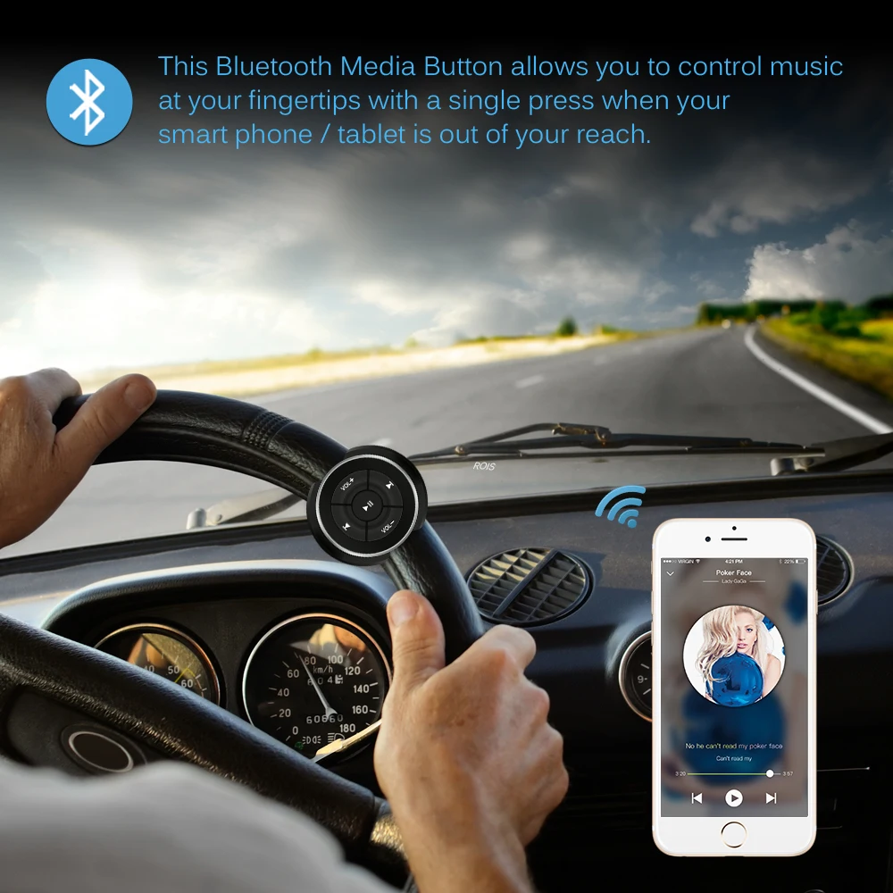 Новый беспроводной Bluetooth пульт дистанционного управления руль мотоцикла