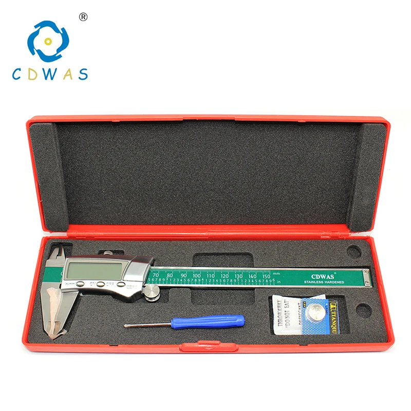 

Digital Display 0-150mm Stainless Steel Calipers Fraction/MM/Inch LCD Electronic Vernier Caliper High Quality Waterproof