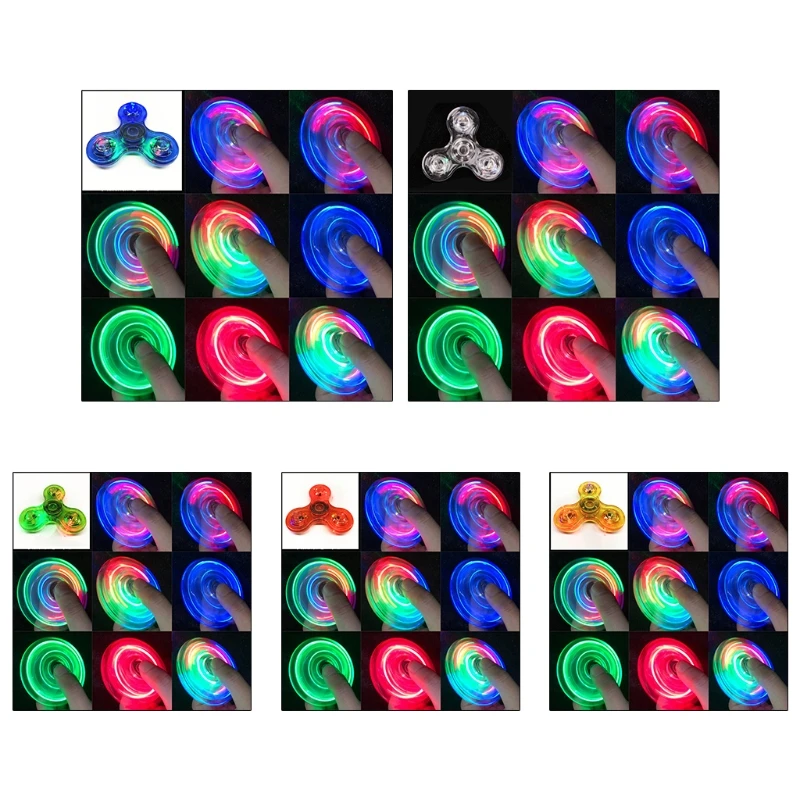 Новинка многочисленные изменения Светодиодный Спиннер Светящийся Ручной верх