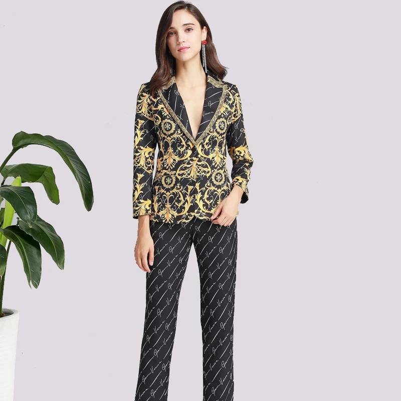 Блейзер feminino; коллекция года; сезон осень-зима; модная одежда; ropa de mujer maca enterizos para mujer largos elegantes femme; комплект из 2 предметов
