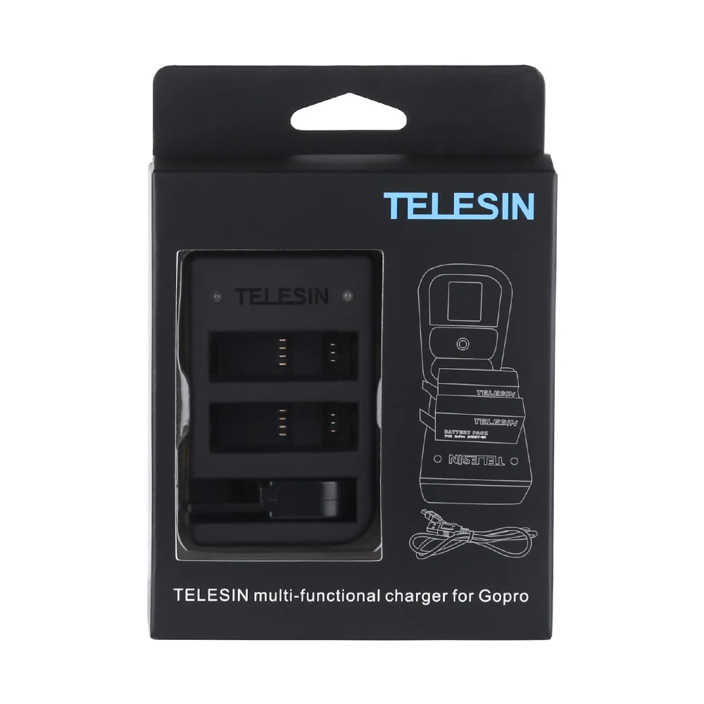 TELESIN универсальное 3-канальное USB 3 слота зарядное устройство WiFi Пульт дистанционного управления зарядное устройство для GoPro Hero 8 7 6 5 4 пульт дистанционного управления